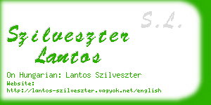 szilveszter lantos business card